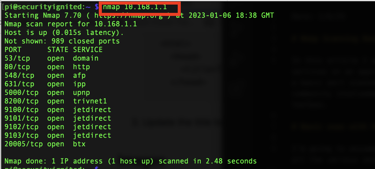 Nmap Security Scan Security Learning Hub - Resource for InfoSec Professionals!)